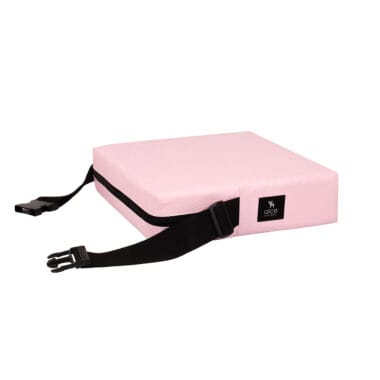 Assento De Alimentação Quadrado E Cinto Rosa