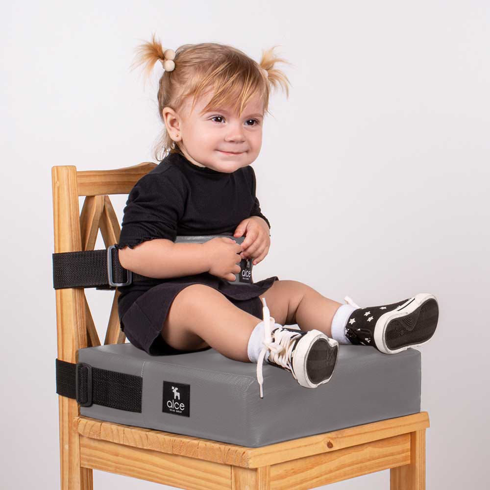 Assento De Alimentação Quadrado E Cinto Cinza