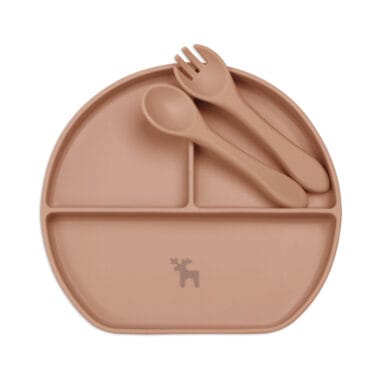 Kit Introdução Alimentar Prato Silicone com Ventosa Nude