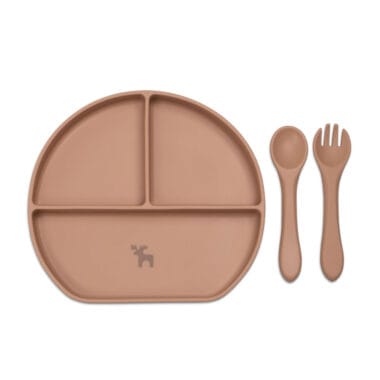 Kit Introdução Alimentar Prato Silicone com Ventosa Nude