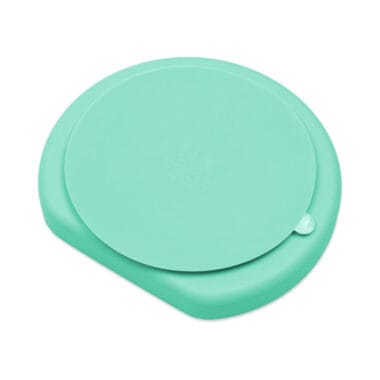 Kit Introdução Alimentar Prato Silicone com Ventosa Verde Claro