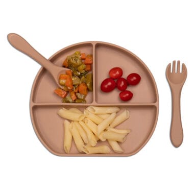 Kit Introdução Alimentar Prato Silicone com Ventosa Nude