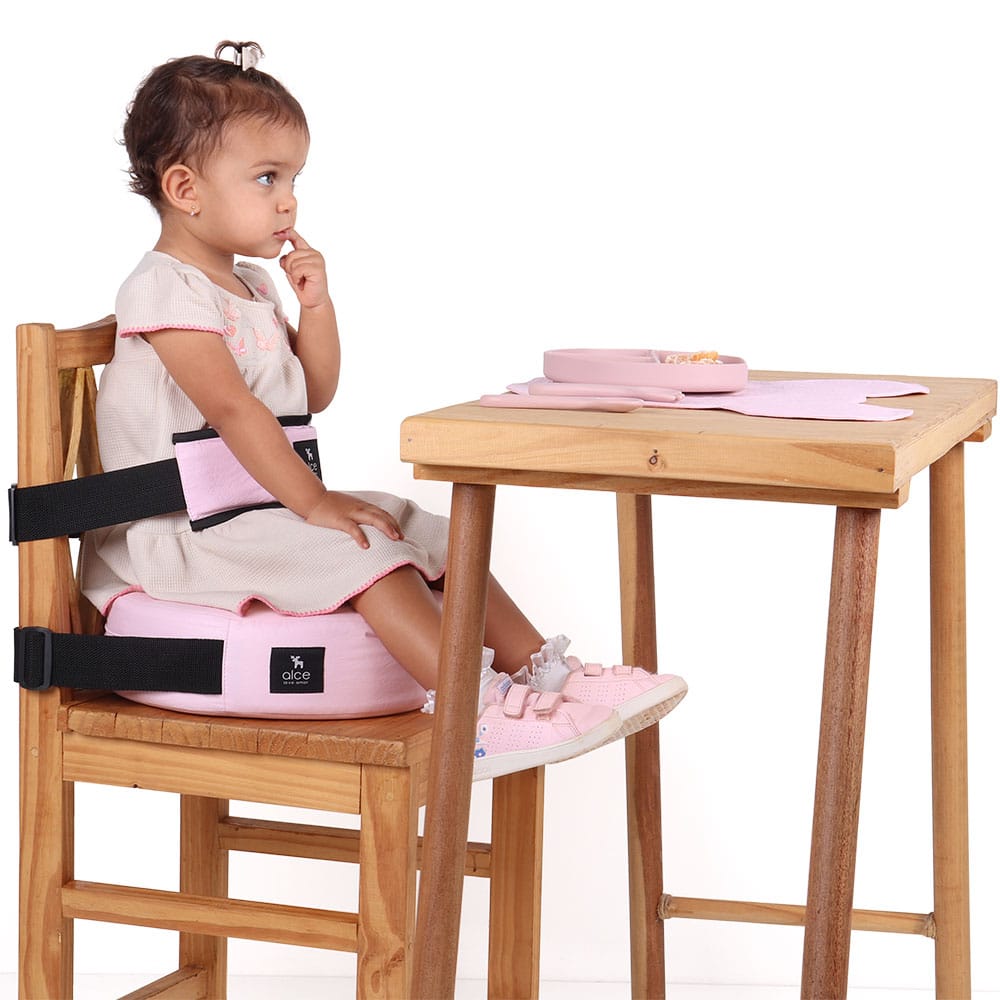 Assento De Alimentação Redondo E Cinto Rosa - Imagem 3