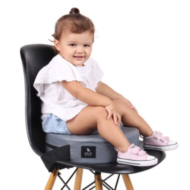 Assento De Alimentação Redondo E Cinto Cinza