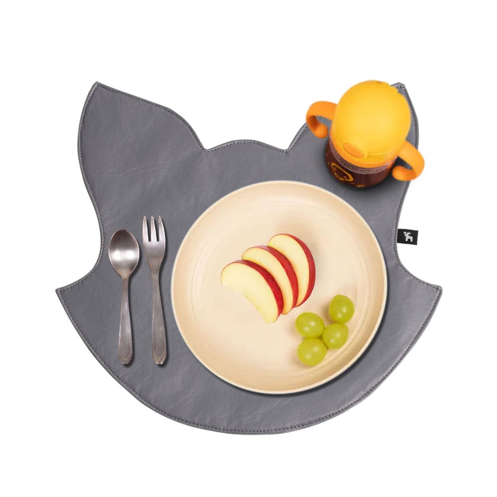Jogo Americano Infantil Impermeável Sousplat Raposinha Cinza - Imagem 2