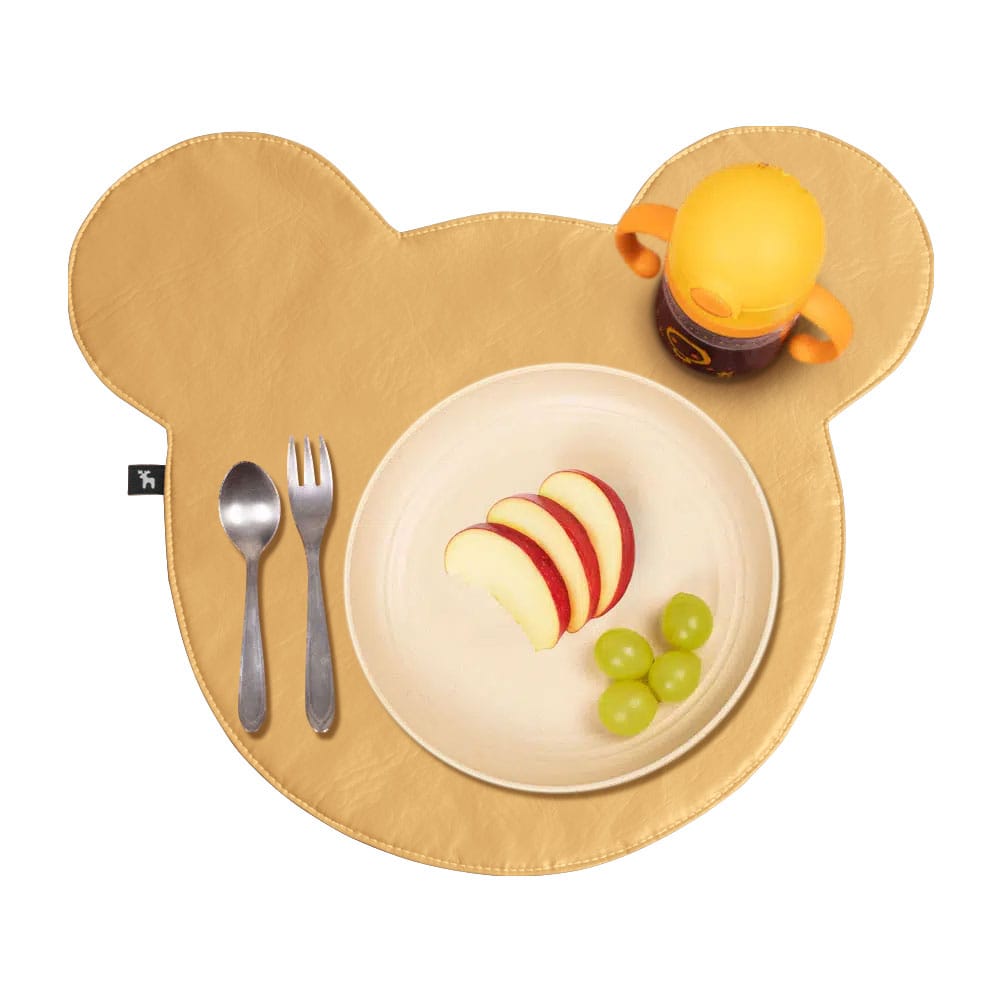 Jogo Americano Infantil Impermeável Sousplat Ursinho Mostarda - Imagem 2