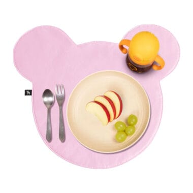 Jogo Americano Infantil Impermeável Sousplat Ursinho Rosa