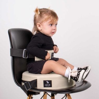 Assento de Alimentação Redondo e Cinto Nude