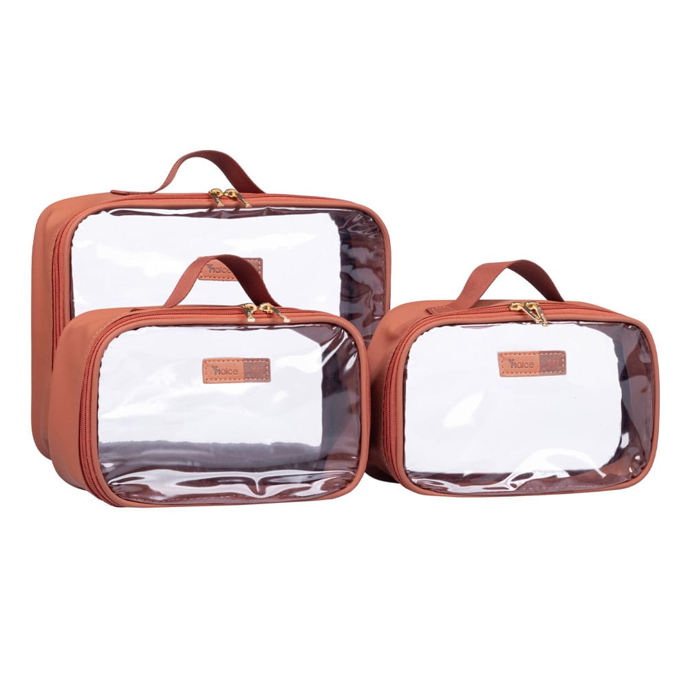 Produzidas em material sintético resistente e de fácil limpeza, possuem tela cristal transparente, permitindo visualizar os itens sem precisar abrir.