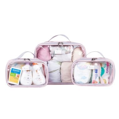 Kit Organizadores de Mala e Bolsa Rosa