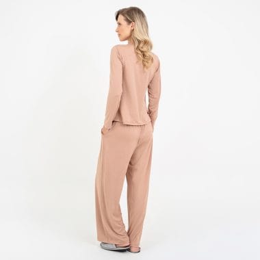 Pijama Longo Maternidade Cappuccino