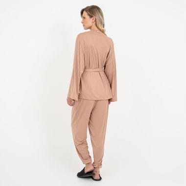 Trijunto Longo Maternidade Cappuccino e Off