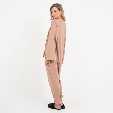 Trijunto Longo Maternidade Cappuccino e Off