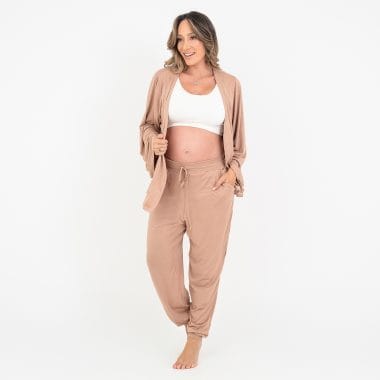 Trijunto Longo Maternidade Cappuccino e Off