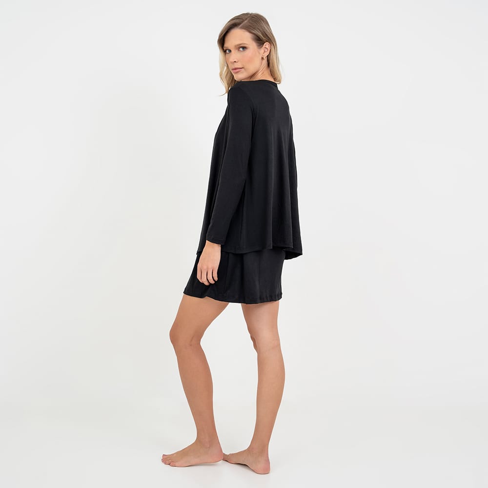 Kimono Maternidade Preto - Imagem 4