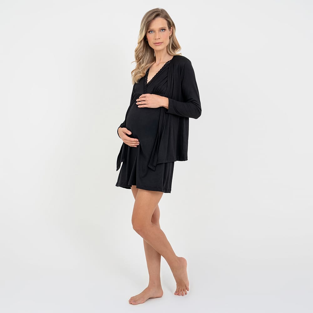 Kimono Maternidade Preto