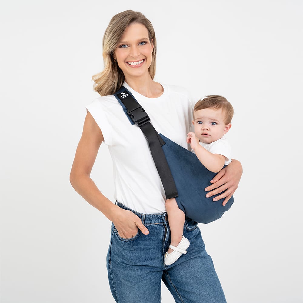 Easy Sling Alce porta-bebê compacto para bolsa de mamãe e papai, ideal para praia e passeios sem carrinho.
