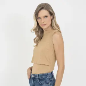 Regata Essencial Amamentação Caramelo